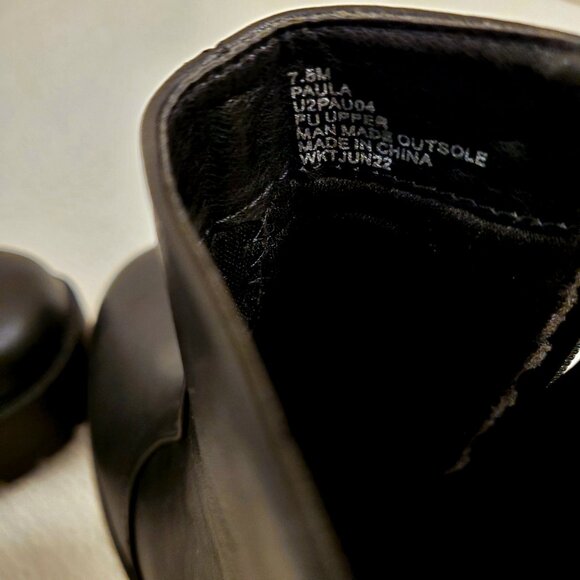 UNIONBAY Women’s Black Paula Platform Heeled Chunky Lug Sole Ankle Boots - 7.5 - Picture 14 of 15